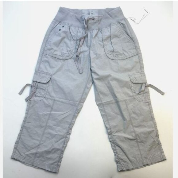 Calvin Klein Size S Women's Cargo Capri Light Grey Color New - Picture 1 of 13